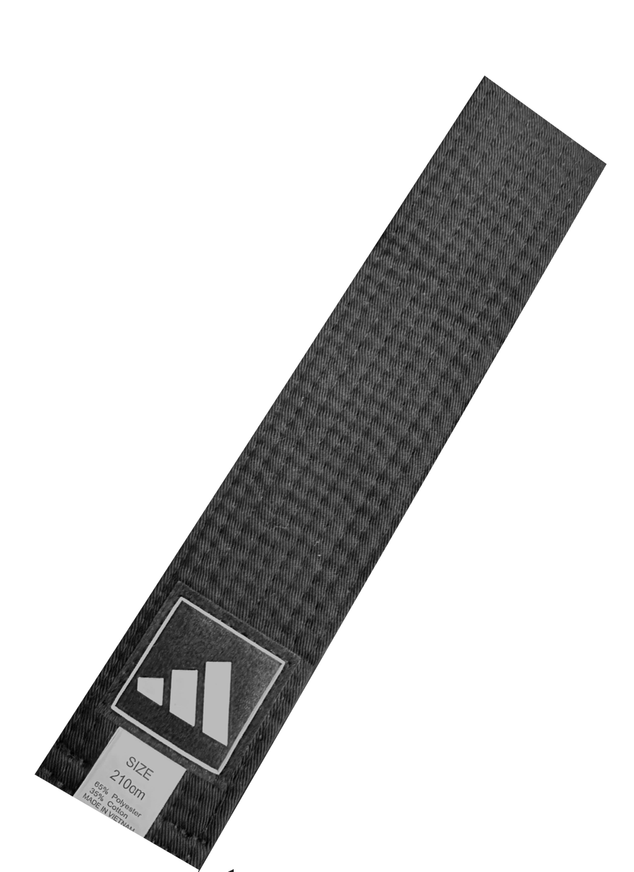 Adidas Training Black Belt (Rubber logo) [4.3cm]